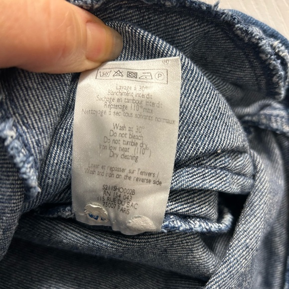 Sezane Rome Blue Jean Shorts with Belt - Picture 12 of 13